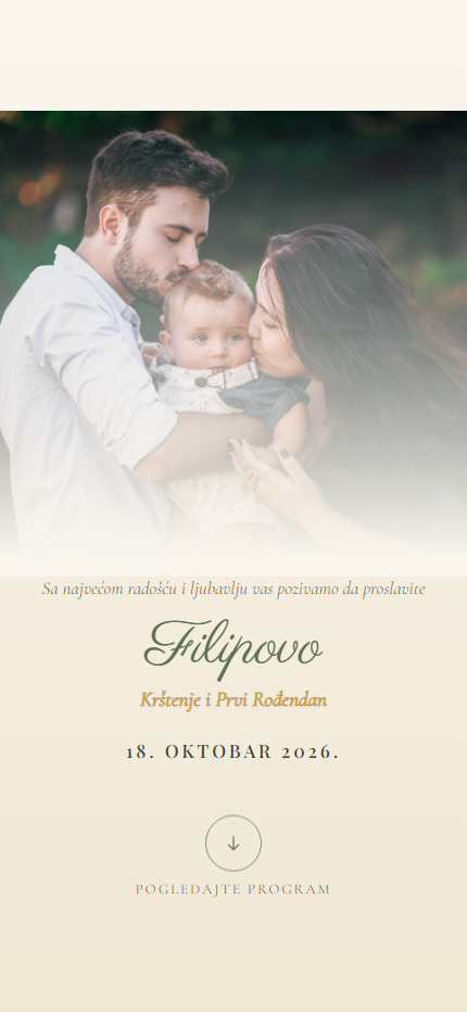 Salvija dizajn pozivnice za krštenje