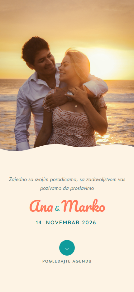Leto na plaži dizajn pozivnice